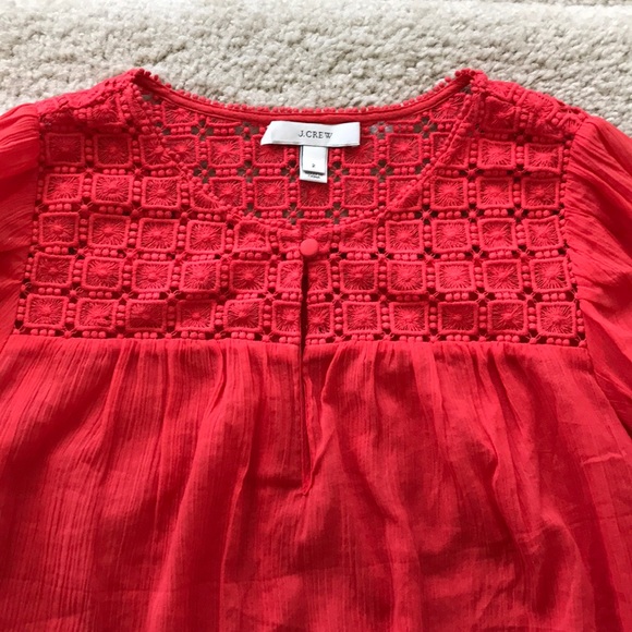 J. Crew Embroidered Gauze Top - Picture 3 of 7